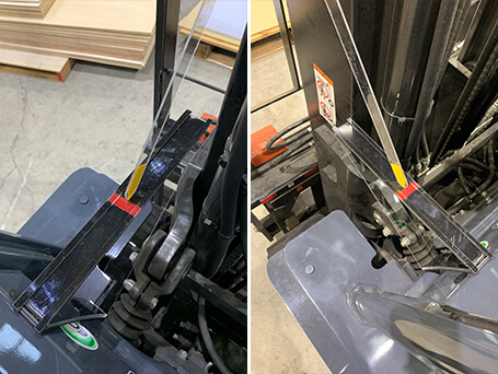 マストの角度変位は、見づらい