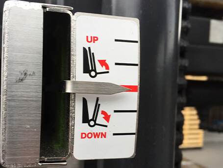 作業者の目線で水平が見える